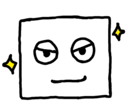 Faces and expressions square Face sticker #1757109