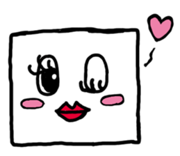 Faces and expressions square Face sticker #1757110