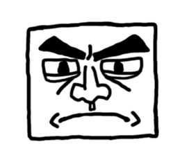 Faces and expressions square Face sticker #1757111