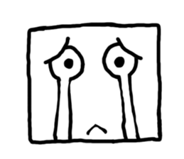 Faces and expressions square Face sticker #1757113