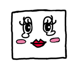 Faces and expressions square Face sticker #1757114