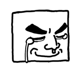 Faces and expressions square Face sticker #1757115