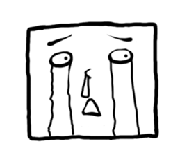 Faces and expressions square Face sticker #1757116