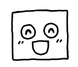 Faces and expressions square Face sticker #1757117