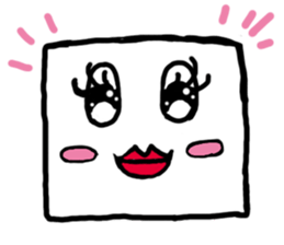 Faces and expressions square Face sticker #1757118