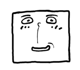 Faces and expressions square Face sticker #1757120