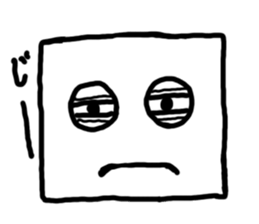 Faces and expressions square Face sticker #1757121