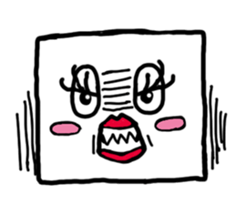 Faces and expressions square Face sticker #1757122