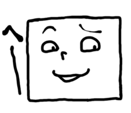 Faces and expressions square Face sticker #1757124