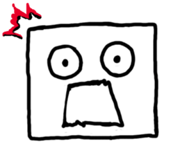 Faces and expressions square Face sticker #1757125