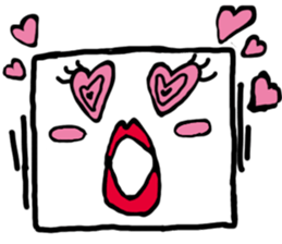 Faces and expressions square Face sticker #1757126