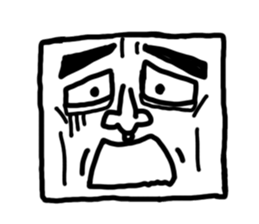 Faces and expressions square Face sticker #1757127