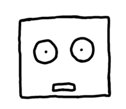 Faces and expressions square Face sticker #1757129