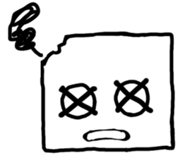 Faces and expressions square Face sticker #1757130