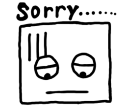 Faces and expressions square Face sticker #1757131