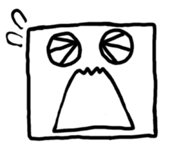 Faces and expressions square Face sticker #1757132