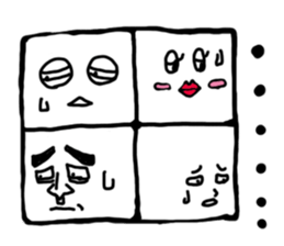 Faces and expressions square Face sticker #1757137