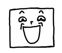 Faces and expressions square Face sticker #1757140