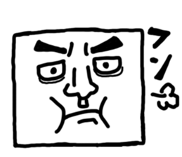 Faces and expressions square Face sticker #1757144