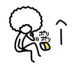 Sticker of afro. sticker #1757441