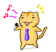 white-collar cat sticker #1758001
