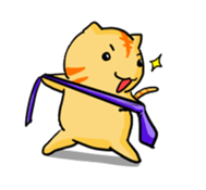 white-collar cat sticker #1758031