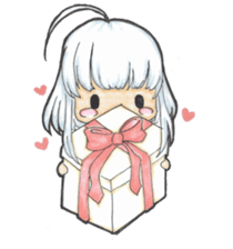 One day, I picked a black cat and a girl sticker #1758441