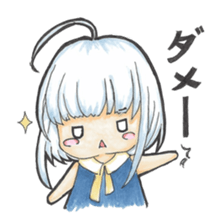 One day, I picked a black cat and a girl sticker #1758445