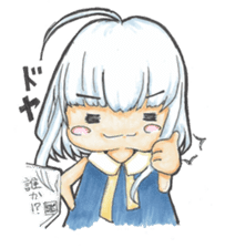 One day, I picked a black cat and a girl sticker #1758446