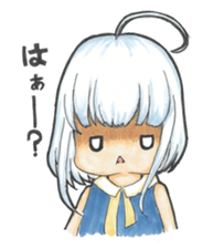 One day, I picked a black cat and a girl sticker #1758447