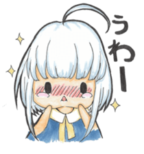 One day, I picked a black cat and a girl sticker #1758449