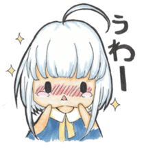 One day, I picked a black cat and a girl sticker #1758449