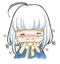 One day, I picked a black cat and a girl sticker #1758450