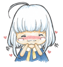 One day, I picked a black cat and a girl sticker #1758450