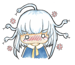 One day, I picked a black cat and a girl sticker #1758451