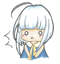 One day, I picked a black cat and a girl sticker #1758452