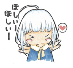 One day, I picked a black cat and a girl sticker #1758457