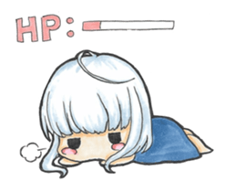 One day, I picked a black cat and a girl sticker #1758459