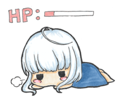 One day, I picked a black cat and a girl sticker #1758459