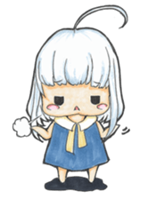 One day, I picked a black cat and a girl sticker #1758463