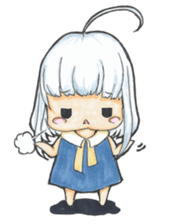 One day, I picked a black cat and a girl sticker #1758463