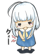 One day, I picked a black cat and a girl sticker #1758465