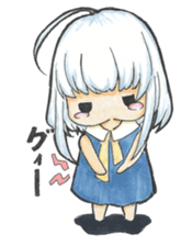 One day, I picked a black cat and a girl sticker #1758465