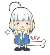 One day, I picked a black cat and a girl sticker #1758467