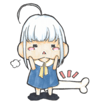 One day, I picked a black cat and a girl sticker #1758467