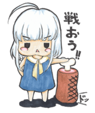 One day, I picked a black cat and a girl sticker #1758471