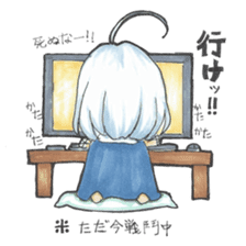 One day, I picked a black cat and a girl sticker #1758472