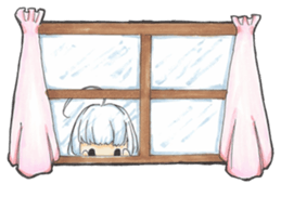 One day, I picked a black cat and a girl sticker #1758473