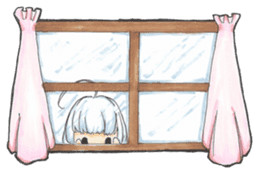 One day, I picked a black cat and a girl sticker #1758473