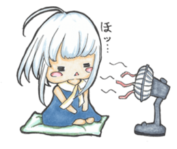 One day, I picked a black cat and a girl sticker #1758475